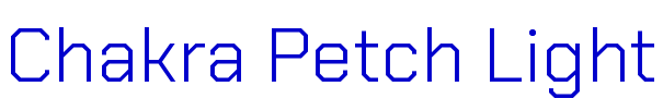 Chakra Petch Light шрифт